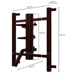 "Qualità Standard" Manichino di legno tradizionale Wing Tsun con ancoraggio a parete - colori vari