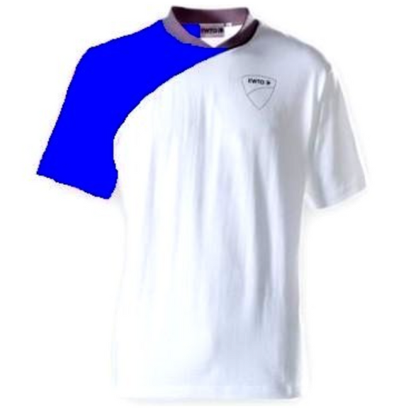 T-shirt allievo blu unisex mezza manica